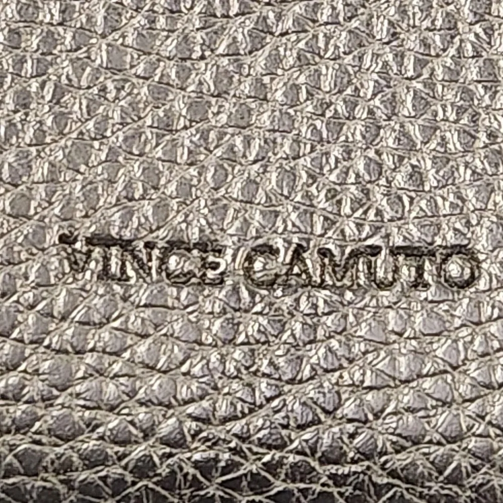 Vince Camuto Tote Bag Womens Large Black Gray Pebbled Colorblock Shoulder‎
